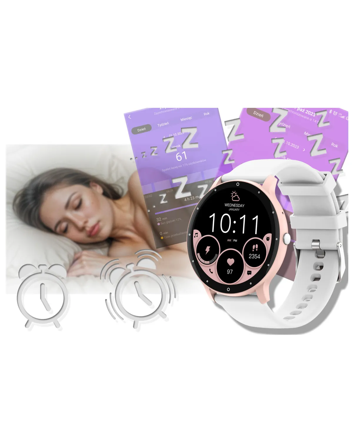 SMARTWATCH UNISEX GRAVITY GT1-6 PRO - ROZMOWY BLUETOOTH, DODATKOWY PASEK (sg027f)