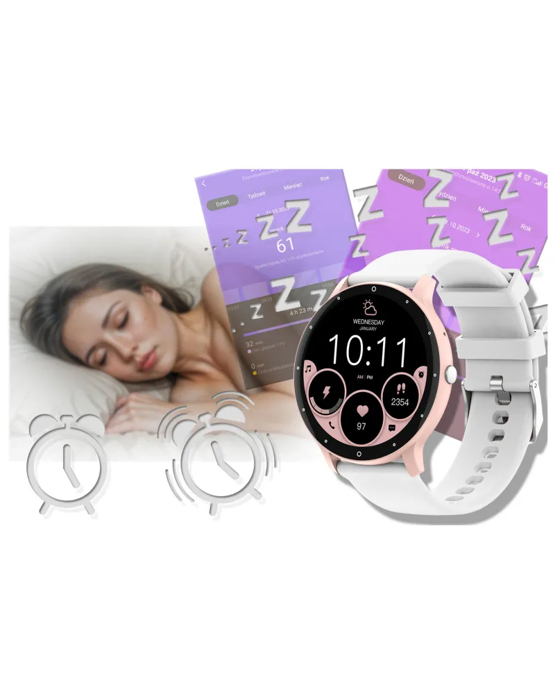 SMARTWATCH UNISEX GRAVITY GT1-6 PRO - ROZMOWY BLUETOOTH, DODATKOWY PASEK (sg027f)