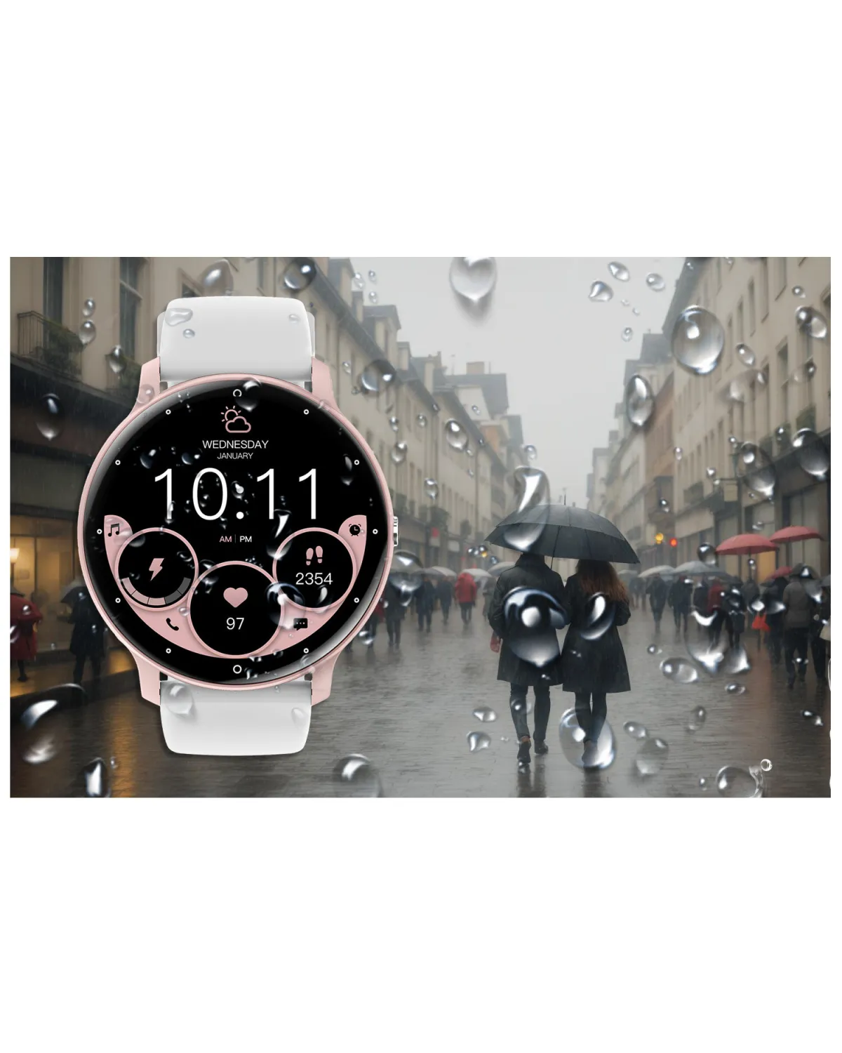 SMARTWATCH UNISEX GRAVITY GT1-6 PRO - ROZMOWY BLUETOOTH, DODATKOWY PASEK (sg027f)