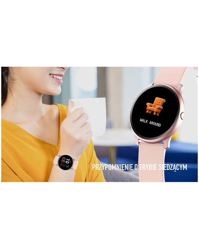SMARTWATCH DAMSKI G. Rossi SW010-7 rosegold/white (sg005e) SMARTWATCH DAMSKI G. Rossi SW010-7 rosegold/white (sg005e)