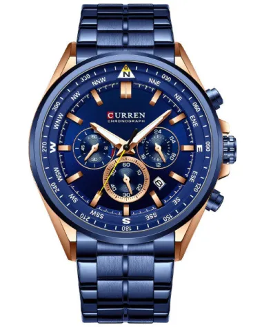 ZEGAREK MĘSKI CURREN 8399 (zc016d -CHRONOGRAF +BOX