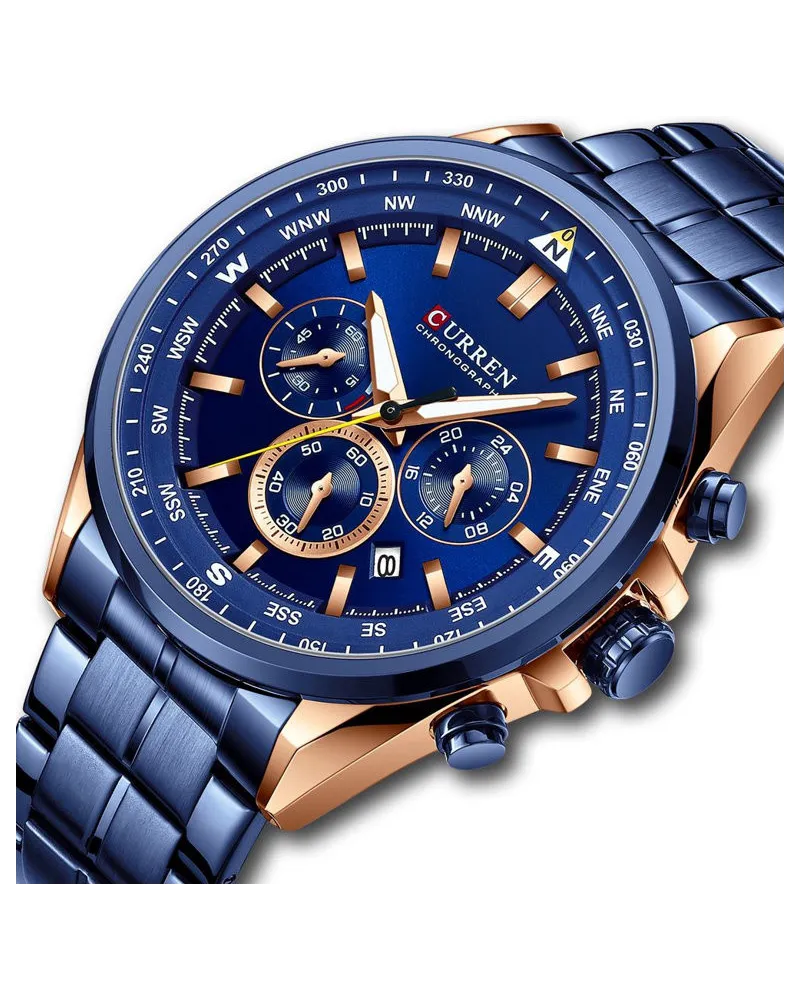 ZEGAREK MĘSKI CURREN 8399 (zc016d -CHRONOGRAF +BOX ZEGAREK MĘSKI CURREN 8399 (zc016d -CHRONOGRAF +BOX