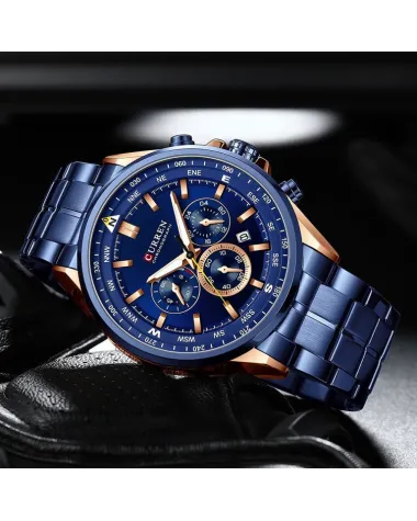 ZEGAREK MĘSKI CURREN 8399 (zc016d -CHRONOGRAF +BOX ZEGAREK MĘSKI CURREN 8399 (zc016d -CHRONOGRAF +BOX
