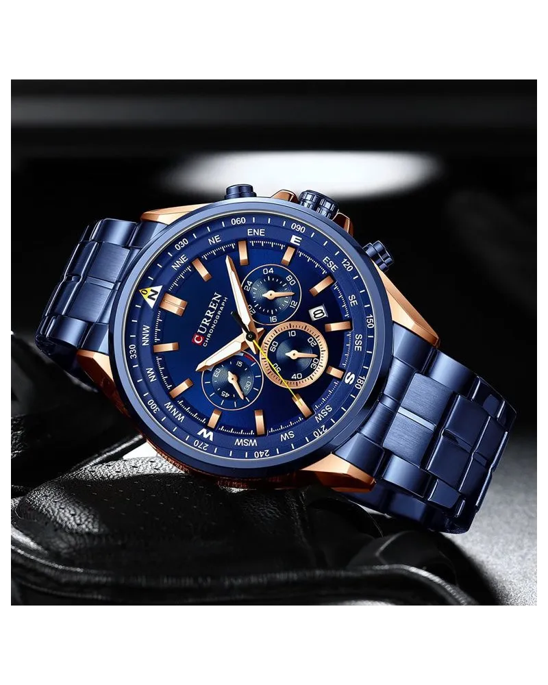 ZEGAREK MĘSKI CURREN 8399 (zc016d -CHRONOGRAF +BOX ZEGAREK MĘSKI CURREN 8399 (zc016d -CHRONOGRAF +BOX