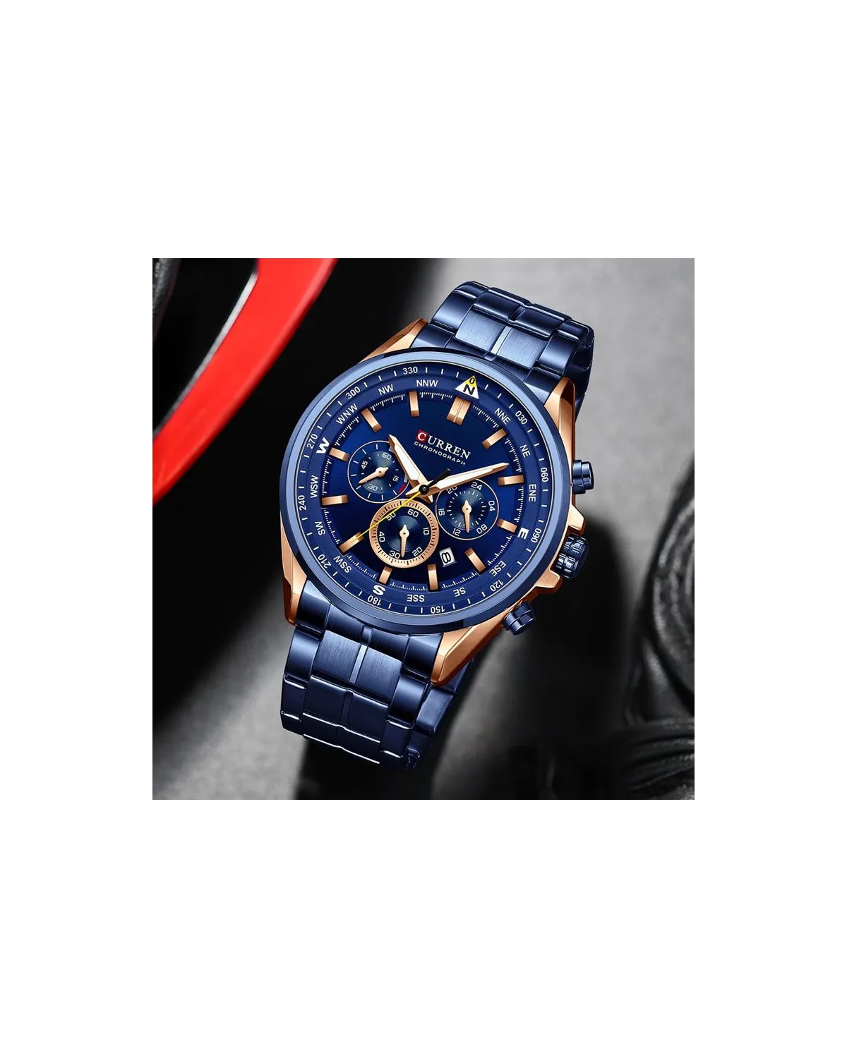 ZEGAREK MĘSKI CURREN 8399 (zc016d -CHRONOGRAF +BOX ZEGAREK MĘSKI CURREN 8399 (zc016d -CHRONOGRAF +BOX