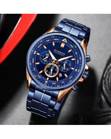 ZEGAREK MĘSKI CURREN 8399 (zc016d -CHRONOGRAF +BOX ZEGAREK MĘSKI CURREN 8399 (zc016d -CHRONOGRAF +BOX