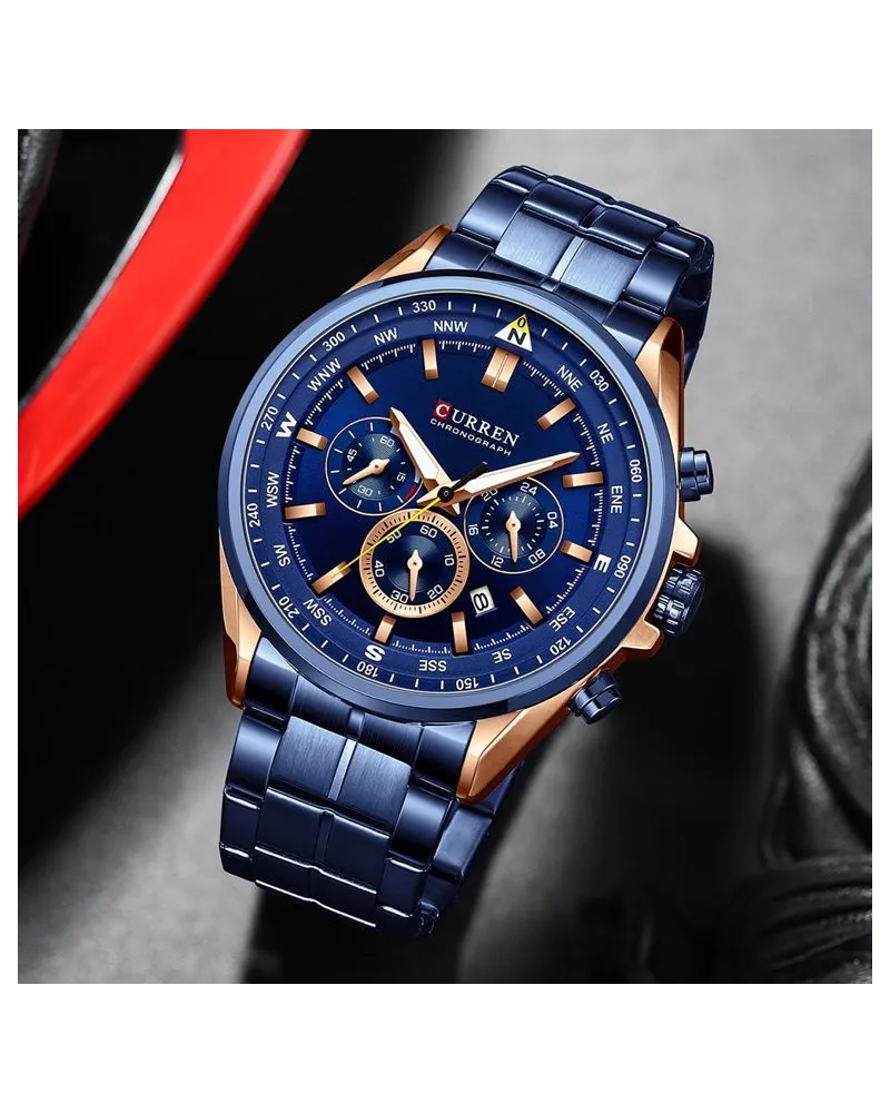 ZEGAREK MĘSKI CURREN 8399 (zc016d -CHRONOGRAF +BOX ZEGAREK MĘSKI CURREN 8399 (zc016d -CHRONOGRAF +BOX