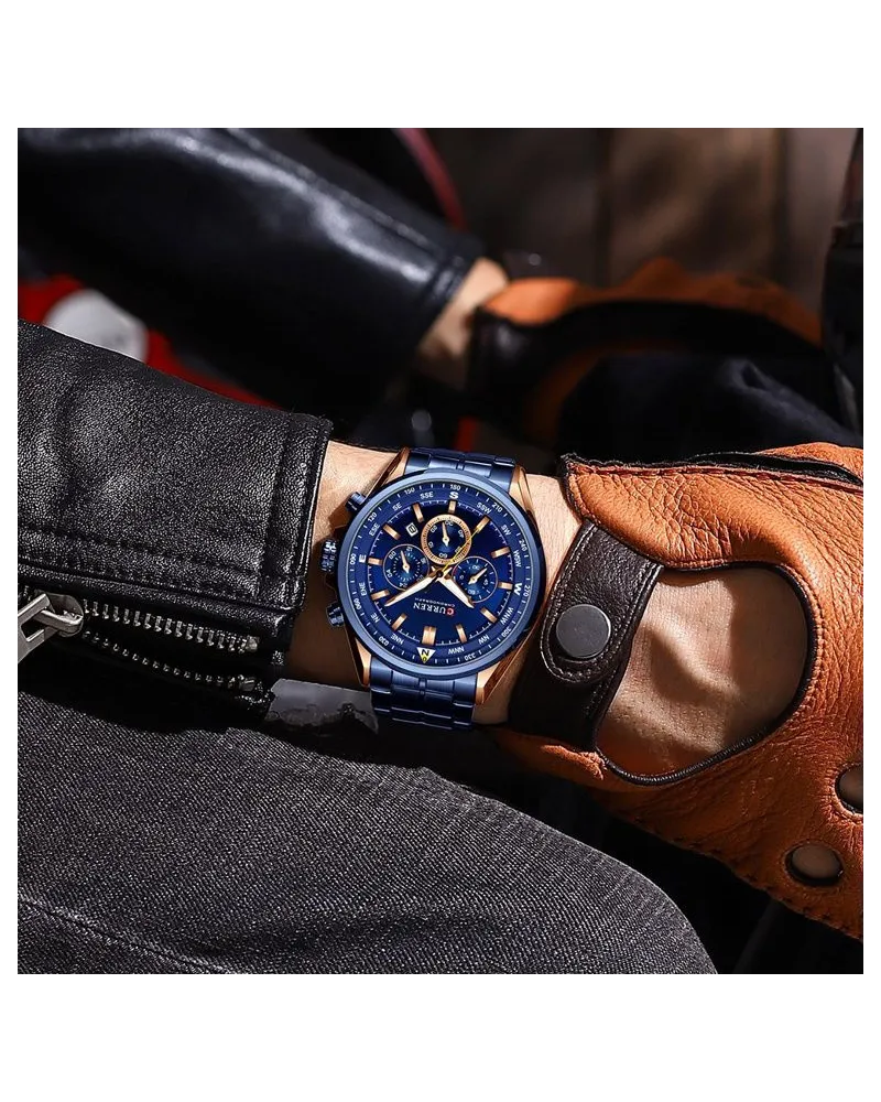 ZEGAREK MĘSKI CURREN 8399 (zc016d -CHRONOGRAF +BOX ZEGAREK MĘSKI CURREN 8399 (zc016d -CHRONOGRAF +BOX