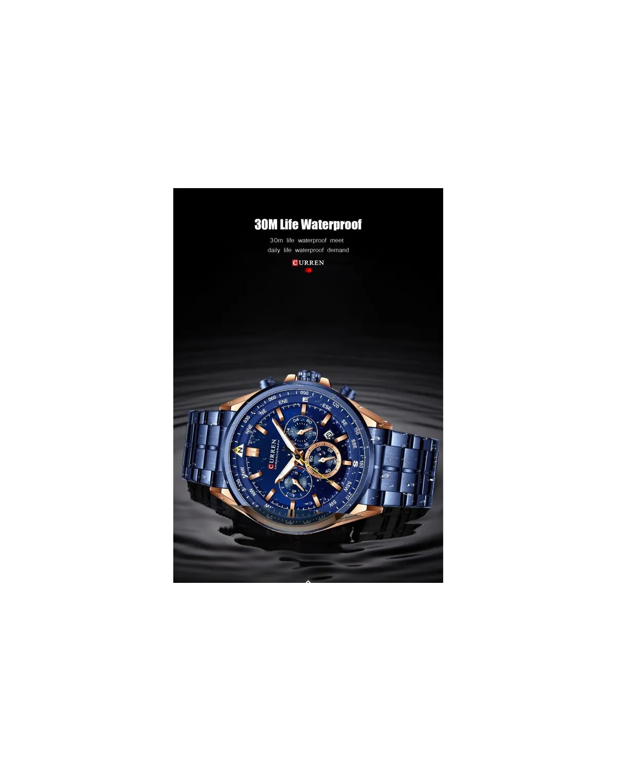 ZEGAREK MĘSKI CURREN 8399 (zc016d -CHRONOGRAF +BOX ZEGAREK MĘSKI CURREN 8399 (zc016d -CHRONOGRAF +BOX