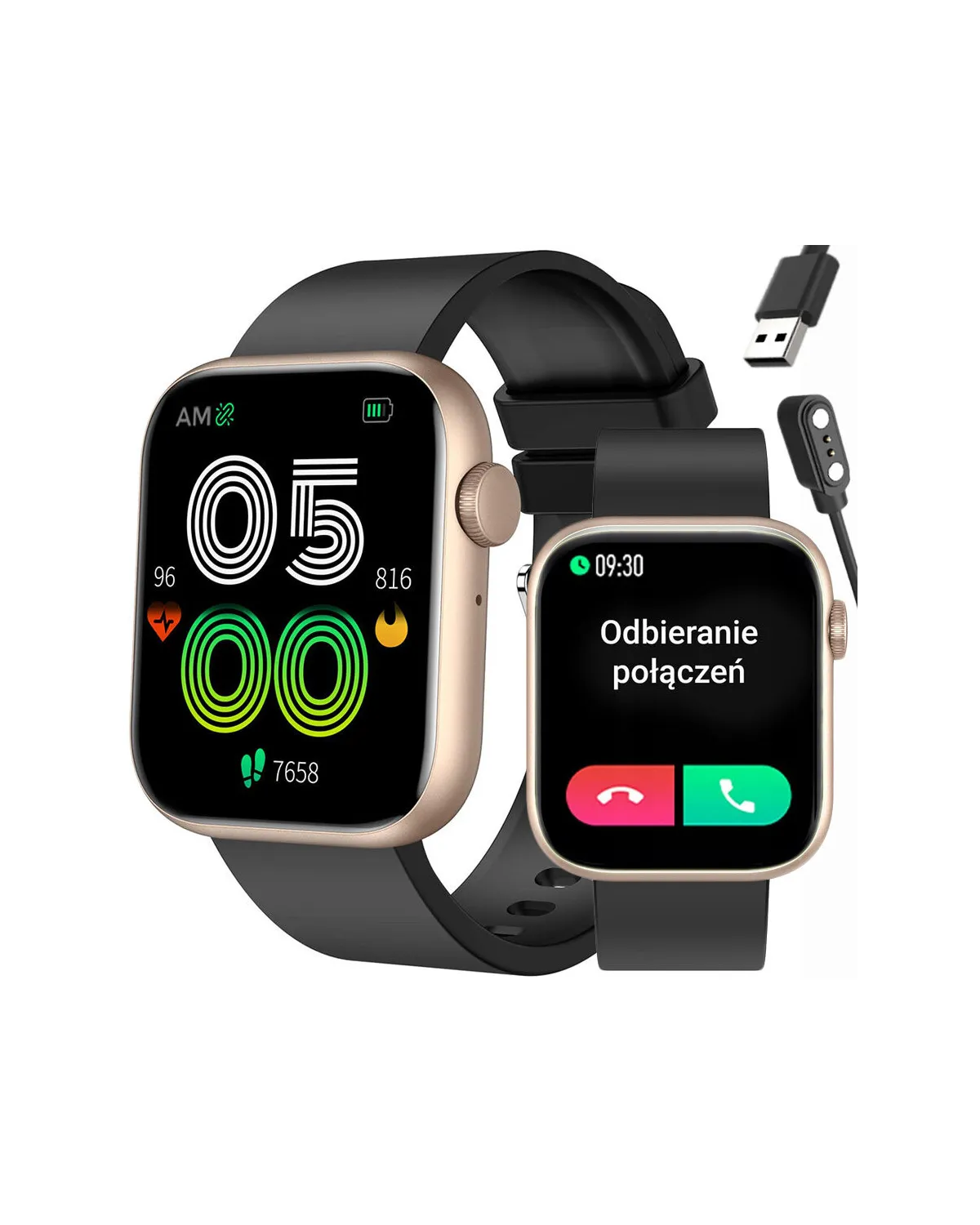 SMARTWATCH UNISEX GRAVITY GT3-2 - ROZMOWY BLUETOOTH, WŁASNE TARCZE (sg022b)