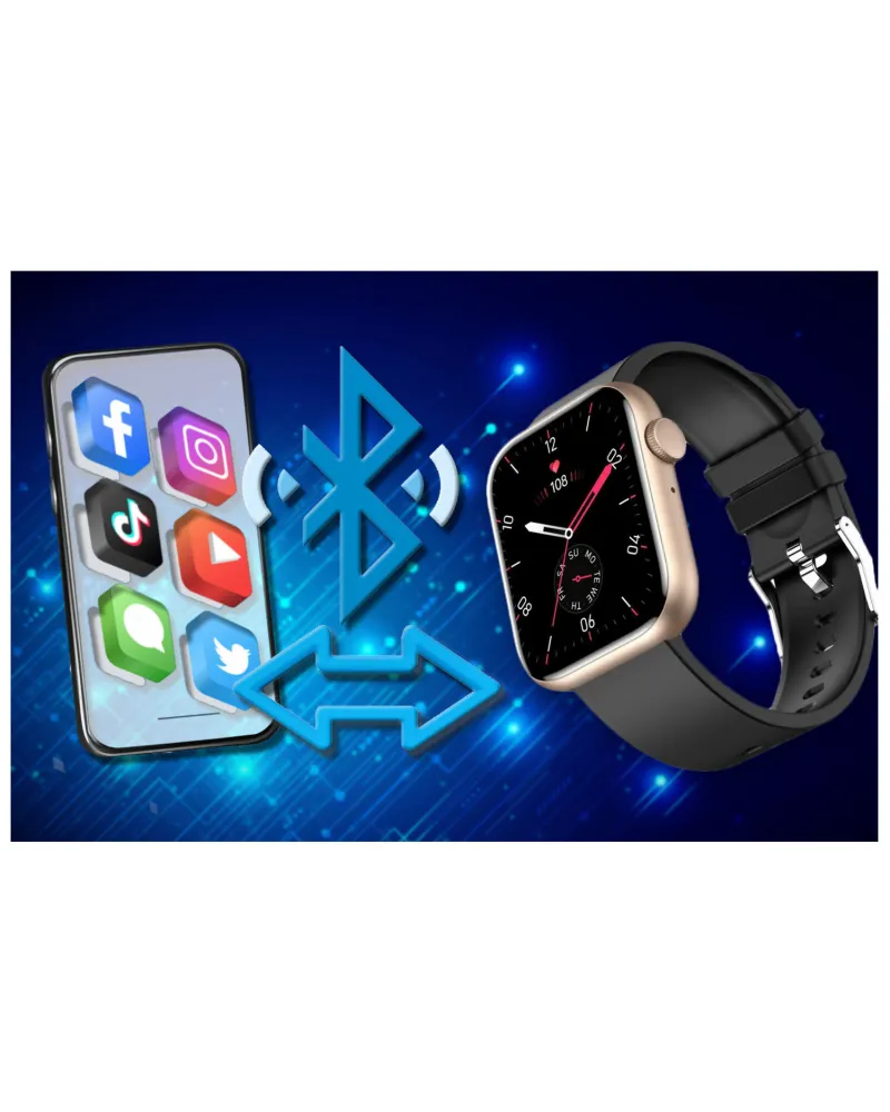 SMARTWATCH UNISEX GRAVITY GT3-2 - ROZMOWY BLUETOOTH, WŁASNE TARCZE (sg022b)