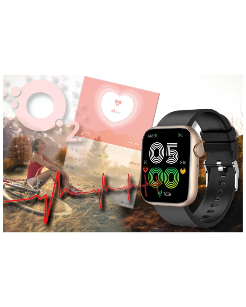 SMARTWATCH UNISEX GRAVITY GT3-2 - ROZMOWY BLUETOOTH, WŁASNE TARCZE (sg022b)
