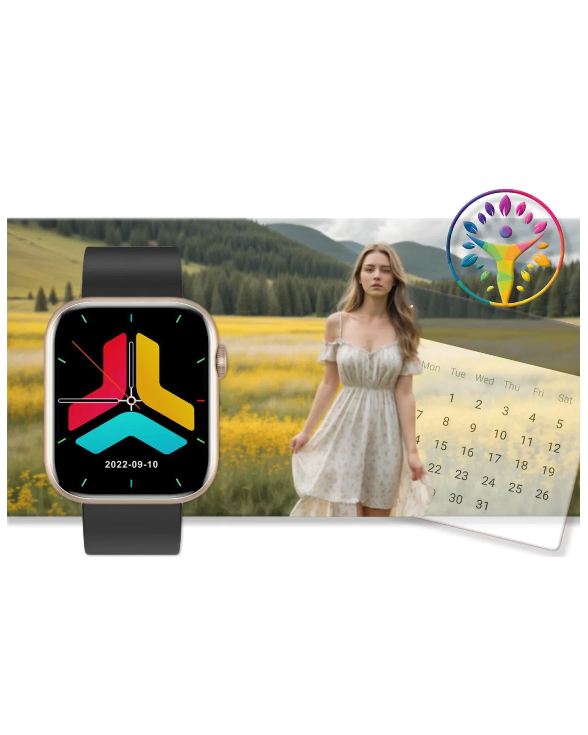 SMARTWATCH UNISEX GRAVITY GT3-2 - ROZMOWY BLUETOOTH, WŁASNE TARCZE (sg022b)