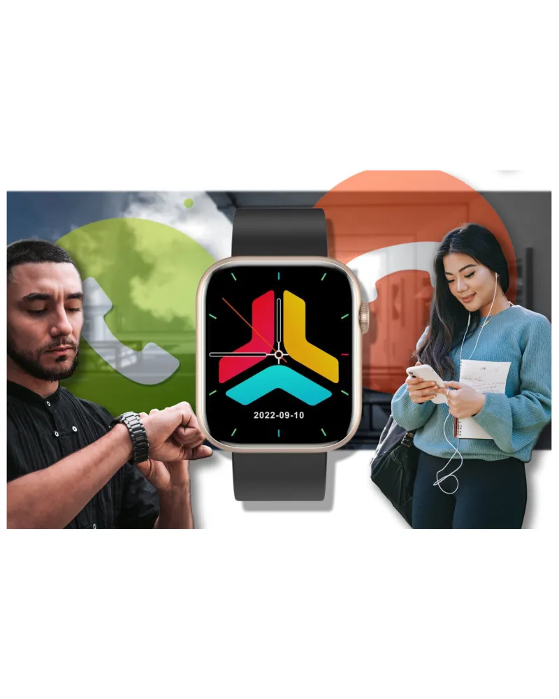 SMARTWATCH UNISEX GRAVITY GT3-2 - ROZMOWY BLUETOOTH, WŁASNE TARCZE (sg022b)