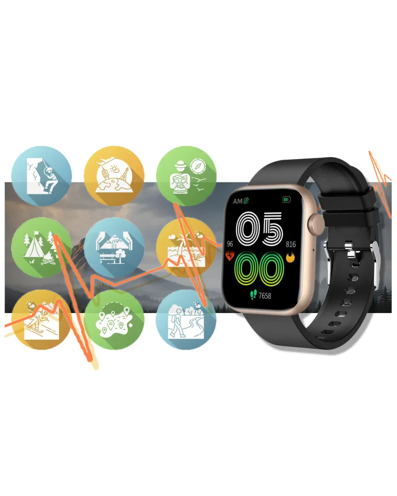SMARTWATCH UNISEX GRAVITY GT3-2 - ROZMOWY BLUETOOTH, WŁASNE TARCZE (sg022b)