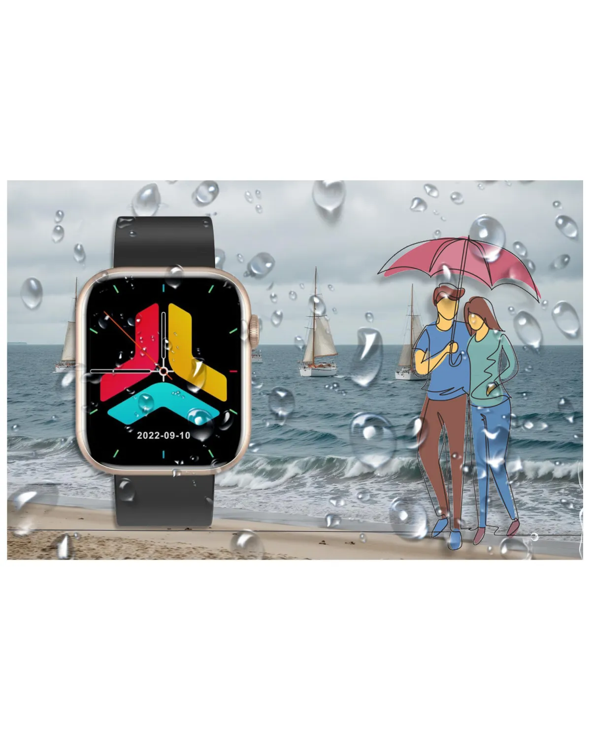 SMARTWATCH UNISEX GRAVITY GT3-2 - ROZMOWY BLUETOOTH, WŁASNE TARCZE (sg022b)
