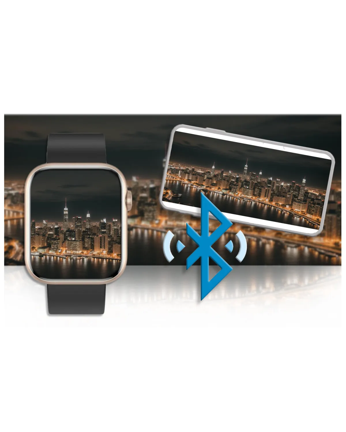 SMARTWATCH UNISEX GRAVITY GT3-2 - ROZMOWY BLUETOOTH, WŁASNE TARCZE (sg022b)