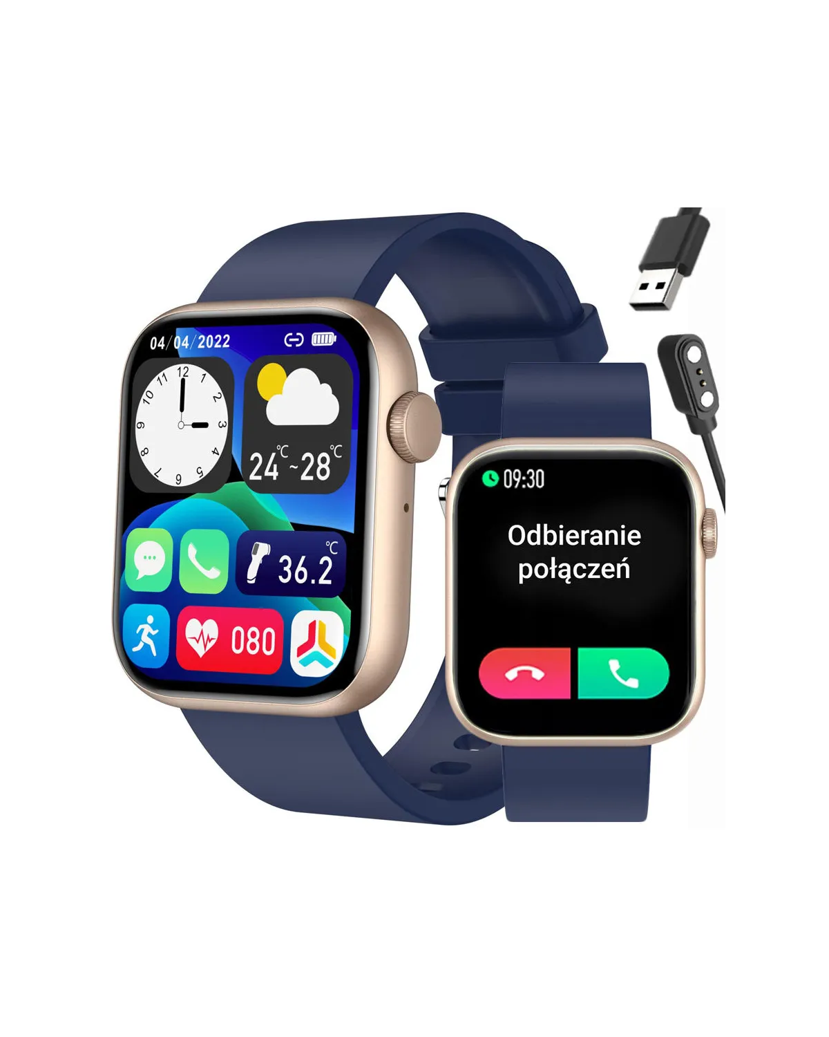 SMARTWATCH UNISEX GRAVITY GT3-4 - ROZMOWY BLUETOOTH, WŁASNE TARCZE (sg022d)