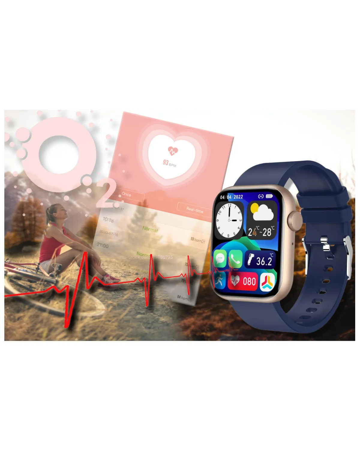 SMARTWATCH UNISEX GRAVITY GT3-4 - ROZMOWY BLUETOOTH, WŁASNE TARCZE (sg022d)