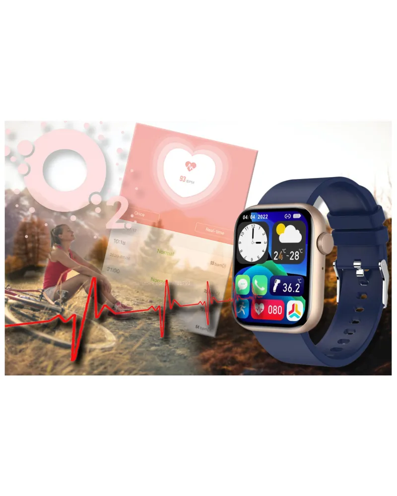 SMARTWATCH UNISEX GRAVITY GT3-4 - ROZMOWY BLUETOOTH, WŁASNE TARCZE (sg022d)