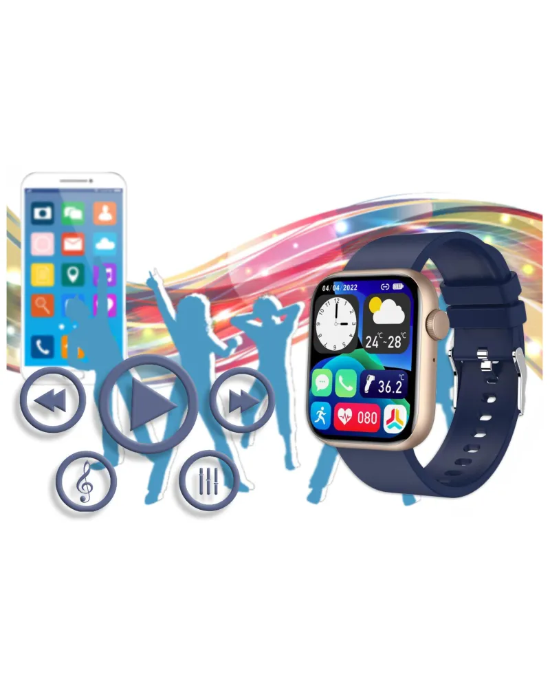 SMARTWATCH UNISEX GRAVITY GT3-4 - ROZMOWY BLUETOOTH, WŁASNE TARCZE (sg022d)