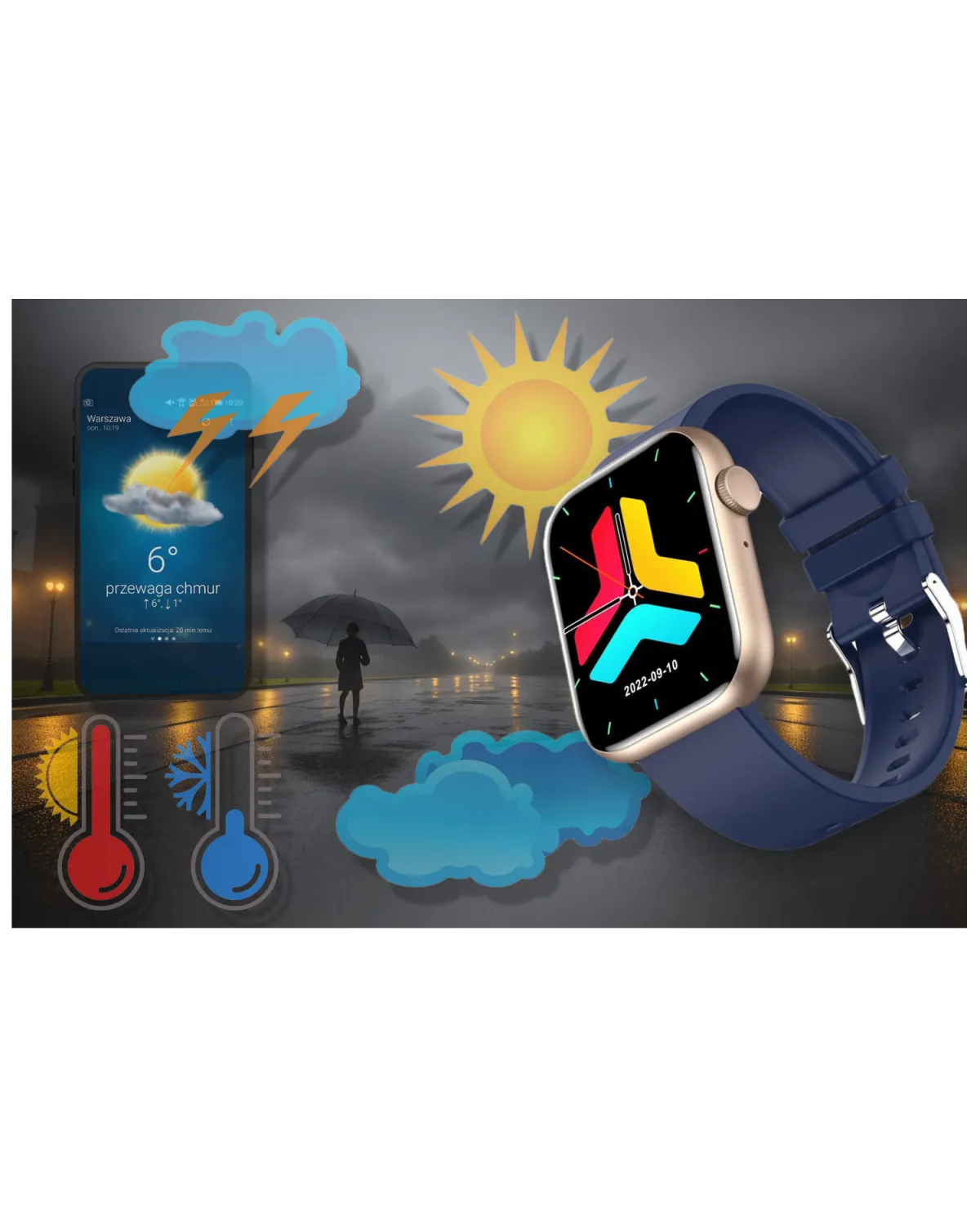 SMARTWATCH UNISEX GRAVITY GT3-4 - ROZMOWY BLUETOOTH, WŁASNE TARCZE (sg022d)