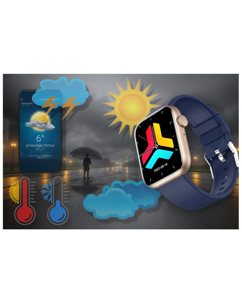 SMARTWATCH UNISEX GRAVITY GT3-4 - ROZMOWY BLUETOOTH, WŁASNE TARCZE (sg022d)