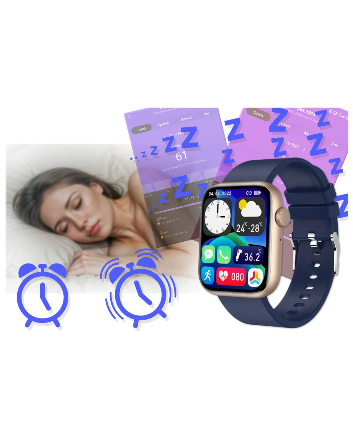 SMARTWATCH UNISEX GRAVITY GT3-4 - ROZMOWY BLUETOOTH, WŁASNE TARCZE (sg022d)