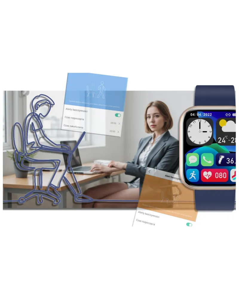 SMARTWATCH UNISEX GRAVITY GT3-4 - ROZMOWY BLUETOOTH, WŁASNE TARCZE (sg022d)