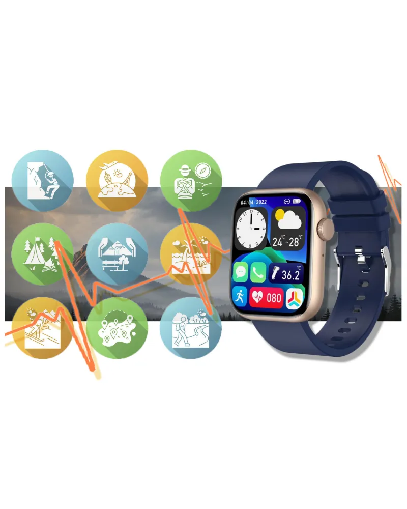 SMARTWATCH UNISEX GRAVITY GT3-4 - ROZMOWY BLUETOOTH, WŁASNE TARCZE (sg022d)