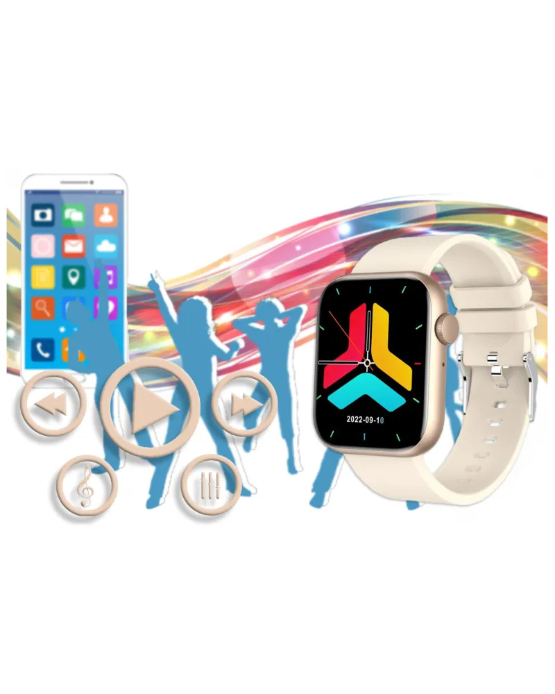 SMARTWATCH UNISEX GRAVITY GT3-6 - ROZMOWY BLUETOOTH, WŁASNE TARCZE (sg022f)