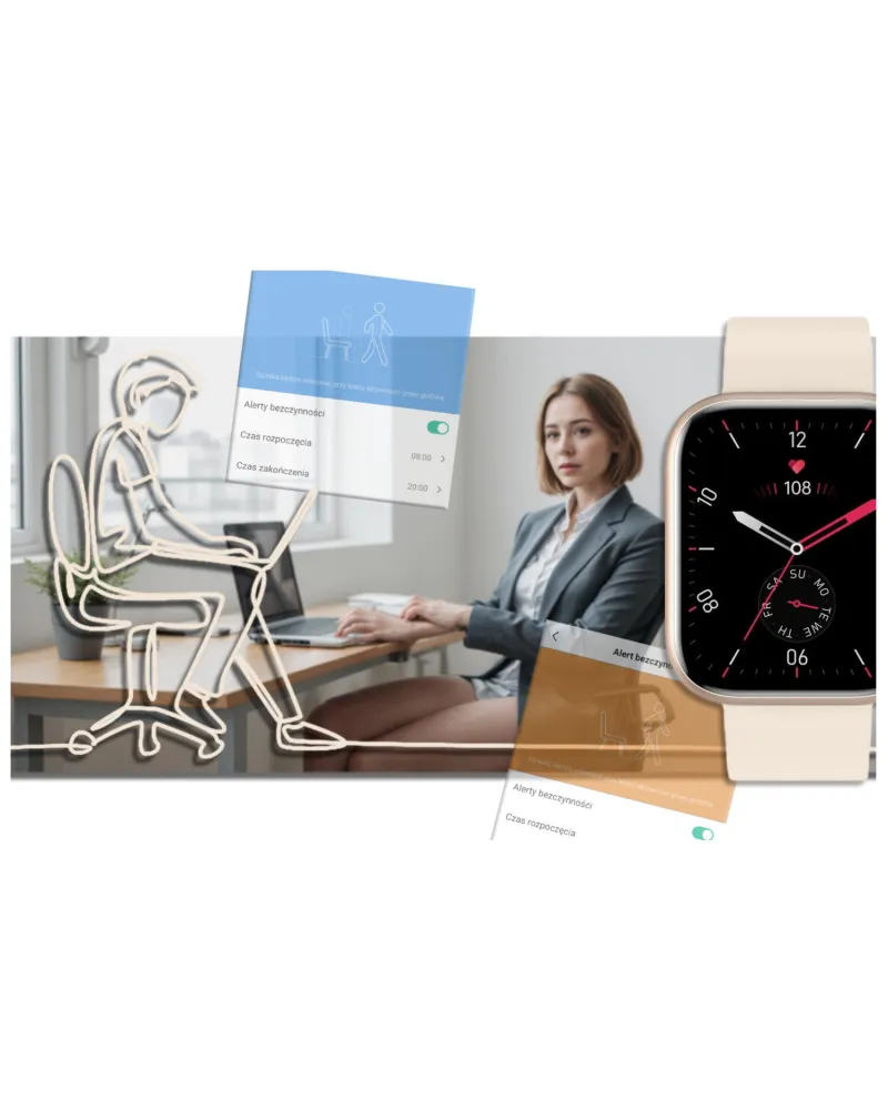 SMARTWATCH UNISEX GRAVITY GT3-6 - ROZMOWY BLUETOOTH, WŁASNE TARCZE (sg022f)