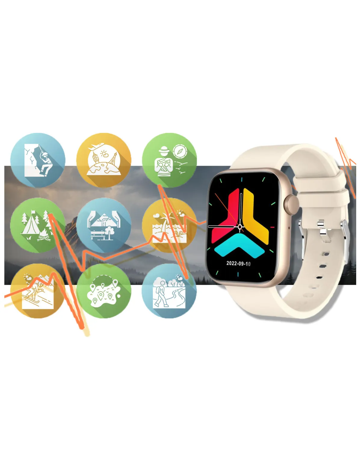 SMARTWATCH UNISEX GRAVITY GT3-6 - ROZMOWY BLUETOOTH, WŁASNE TARCZE (sg022f)