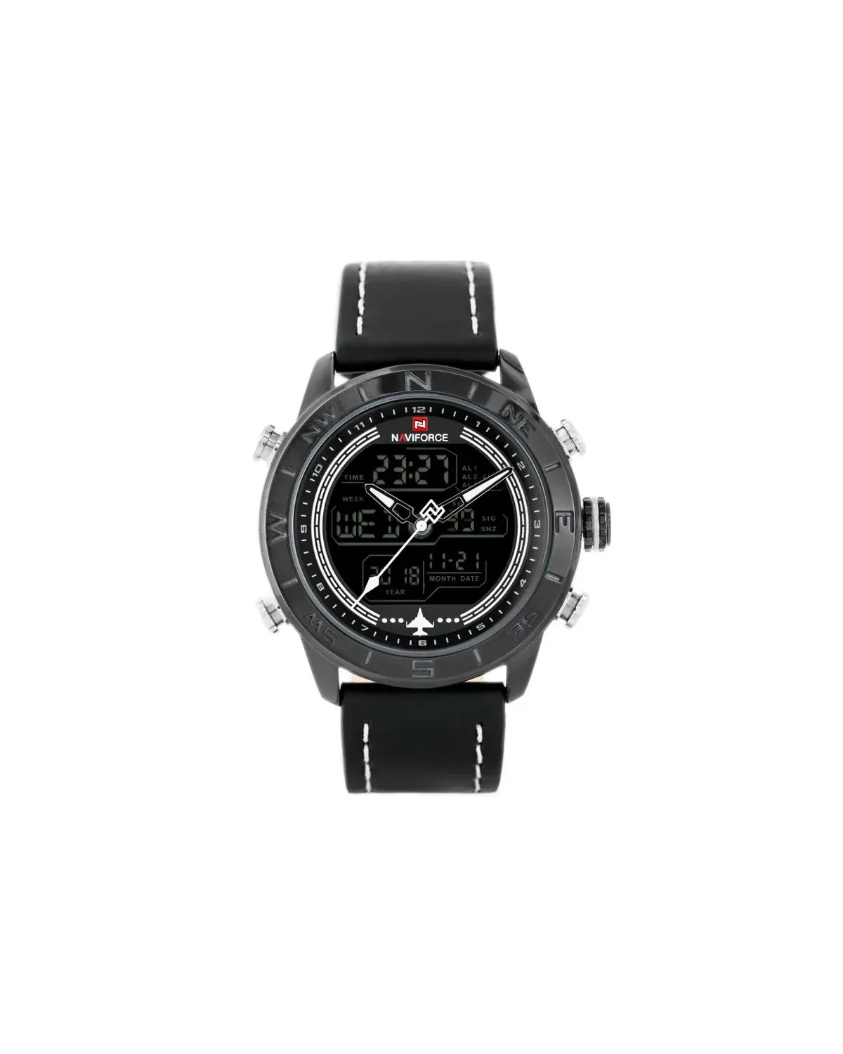 ZEGAREK MĘSKI NAVIFORCE - NF9144 (zn077a) - black/white + box ZEGAREK MĘSKI NAVIFORCE - NF9144 (zn077a) - black/white + box