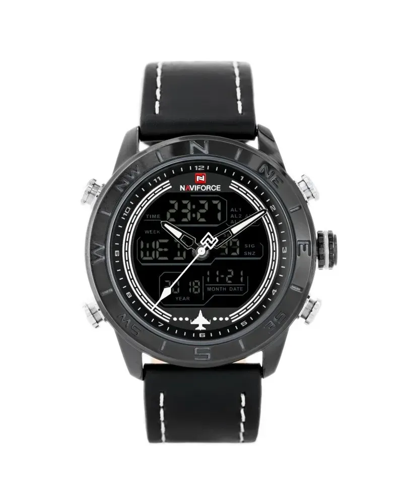 ZEGAREK MĘSKI NAVIFORCE - NF9144 (zn077a) - black/white + box ZEGAREK MĘSKI NAVIFORCE - NF9144 (zn077a) - black/white + box