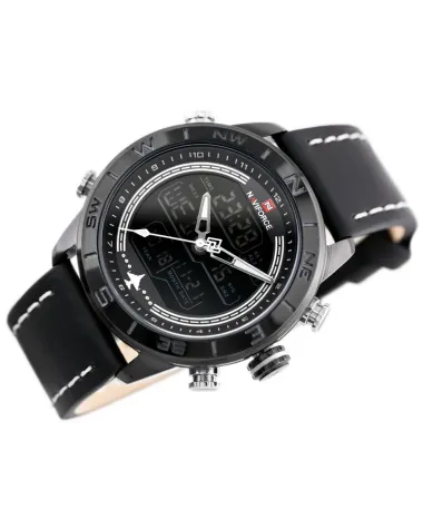 ZEGAREK MĘSKI NAVIFORCE - NF9144 (zn077a) - black/white + box ZEGAREK MĘSKI NAVIFORCE - NF9144 (zn077a) - black/white + box
