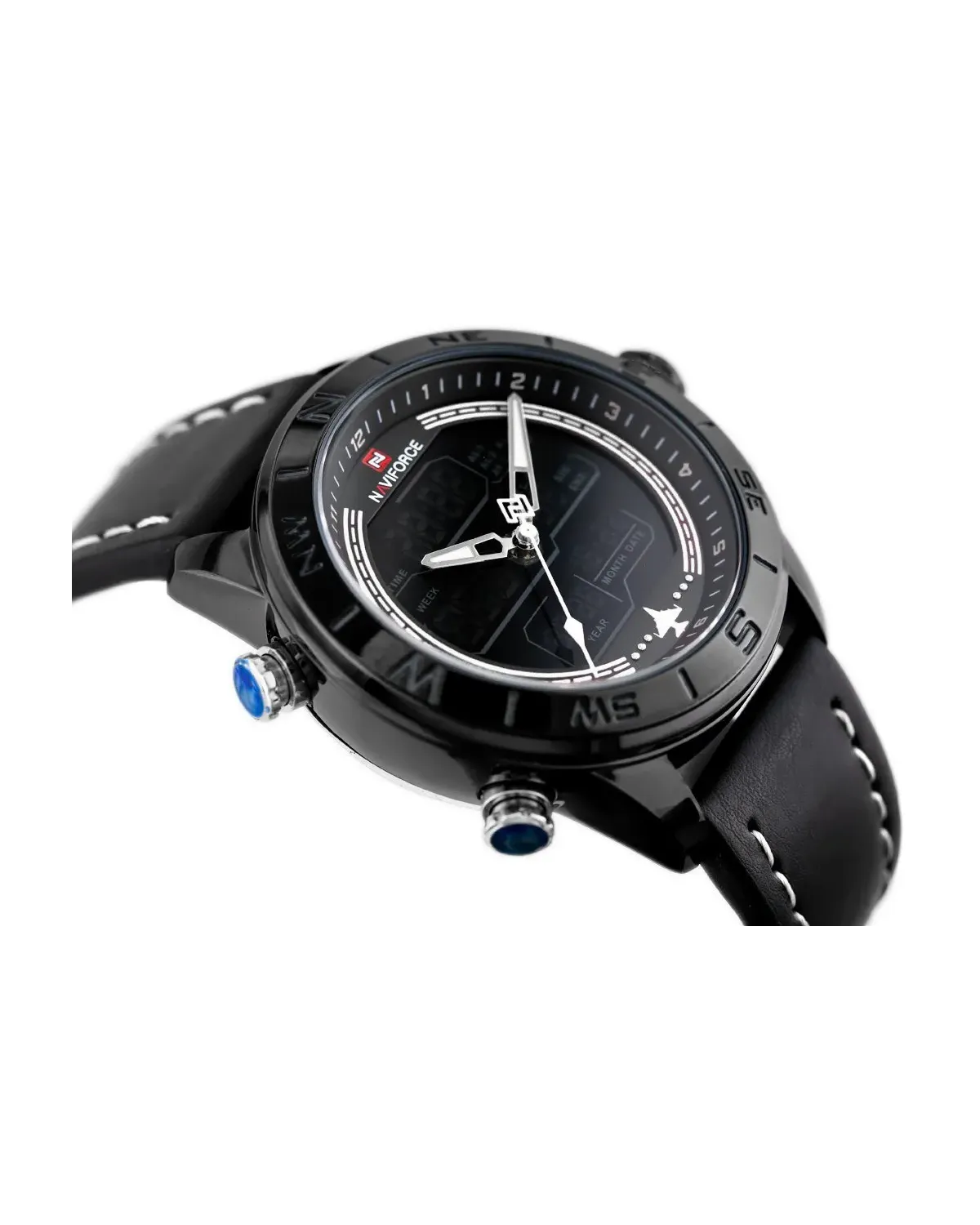 ZEGAREK MĘSKI NAVIFORCE - NF9144 (zn077a) - black/white + box ZEGAREK MĘSKI NAVIFORCE - NF9144 (zn077a) - black/white + box
