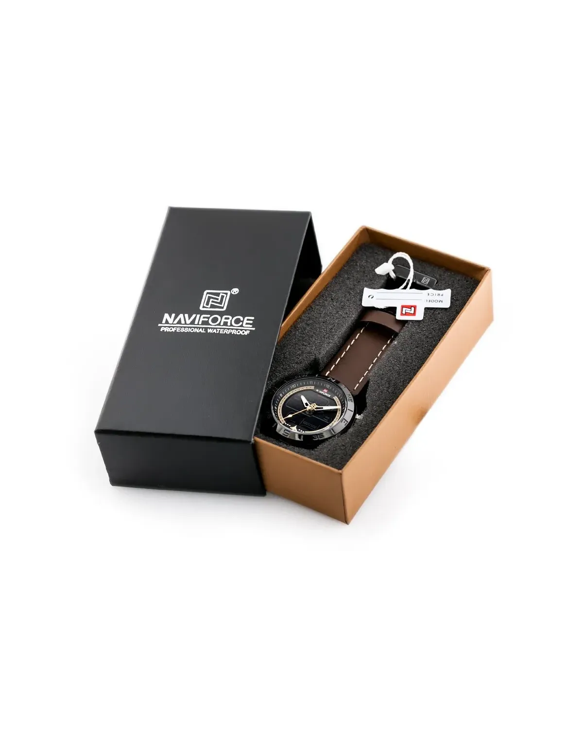 ZEGAREK MĘSKI NAVIFORCE - NF9144 (zn077a) - black/white + box ZEGAREK MĘSKI NAVIFORCE - NF9144 (zn077a) - black/white + box