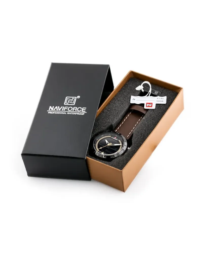 ZEGAREK MĘSKI NAVIFORCE - NF9144 (zn077a) - black/white + box ZEGAREK MĘSKI NAVIFORCE - NF9144 (zn077a) - black/white + box