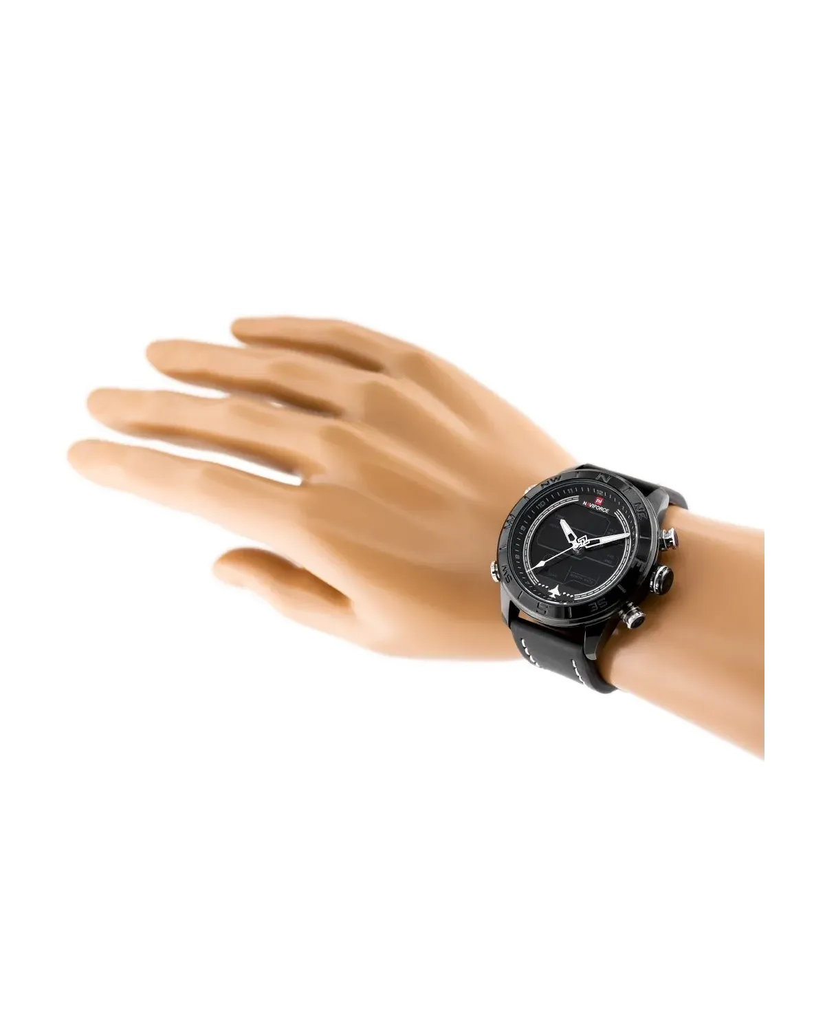 ZEGAREK MĘSKI NAVIFORCE - NF9144 (zn077a) - black/white + box ZEGAREK MĘSKI NAVIFORCE - NF9144 (zn077a) - black/white + box
