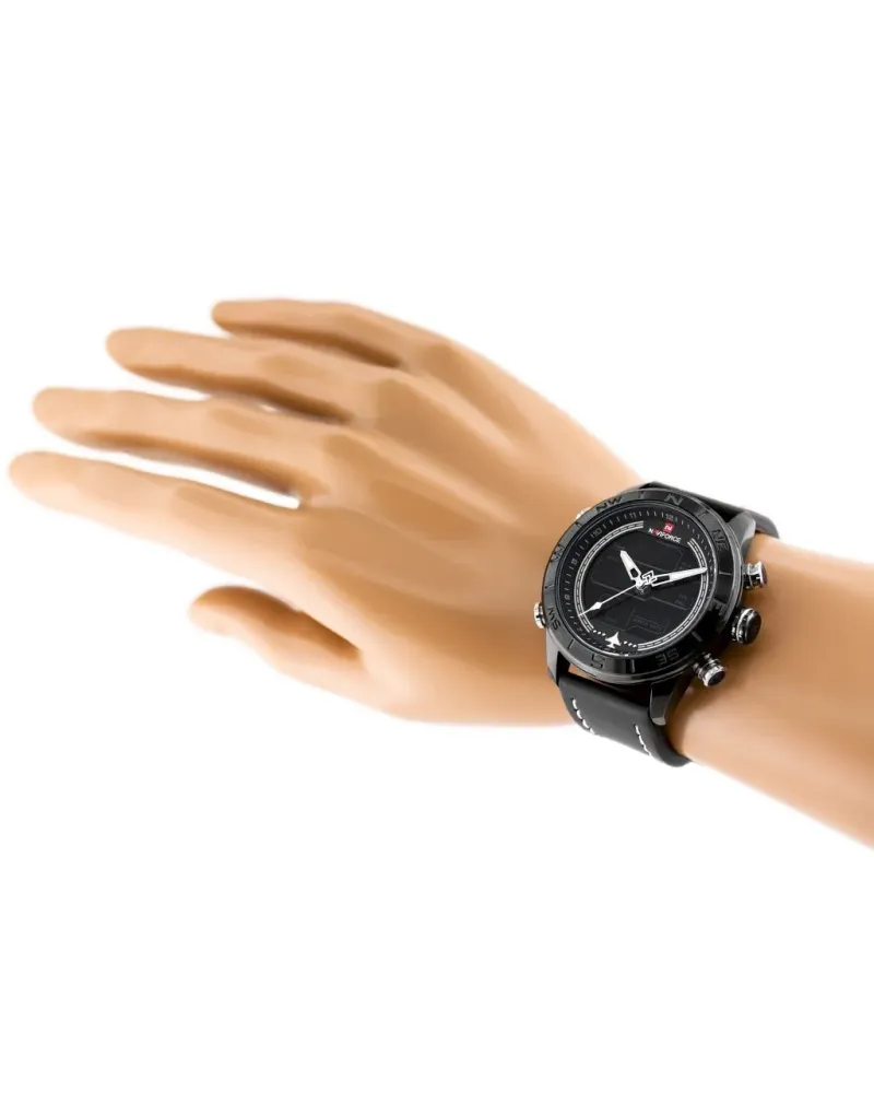 ZEGAREK MĘSKI NAVIFORCE - NF9144 (zn077a) - black/white + box ZEGAREK MĘSKI NAVIFORCE - NF9144 (zn077a) - black/white + box