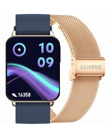 SMARTWATCH UNISEX GRAVITY GT17-2 - AMOLED, DODATKOWY PASEK (sg038b)