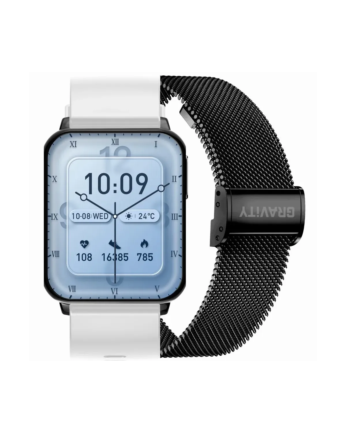 SMARTWATCH UNISEX GRAVITY GT17-8 - AMOLED, DODATKOWY PASEK (sg038h)