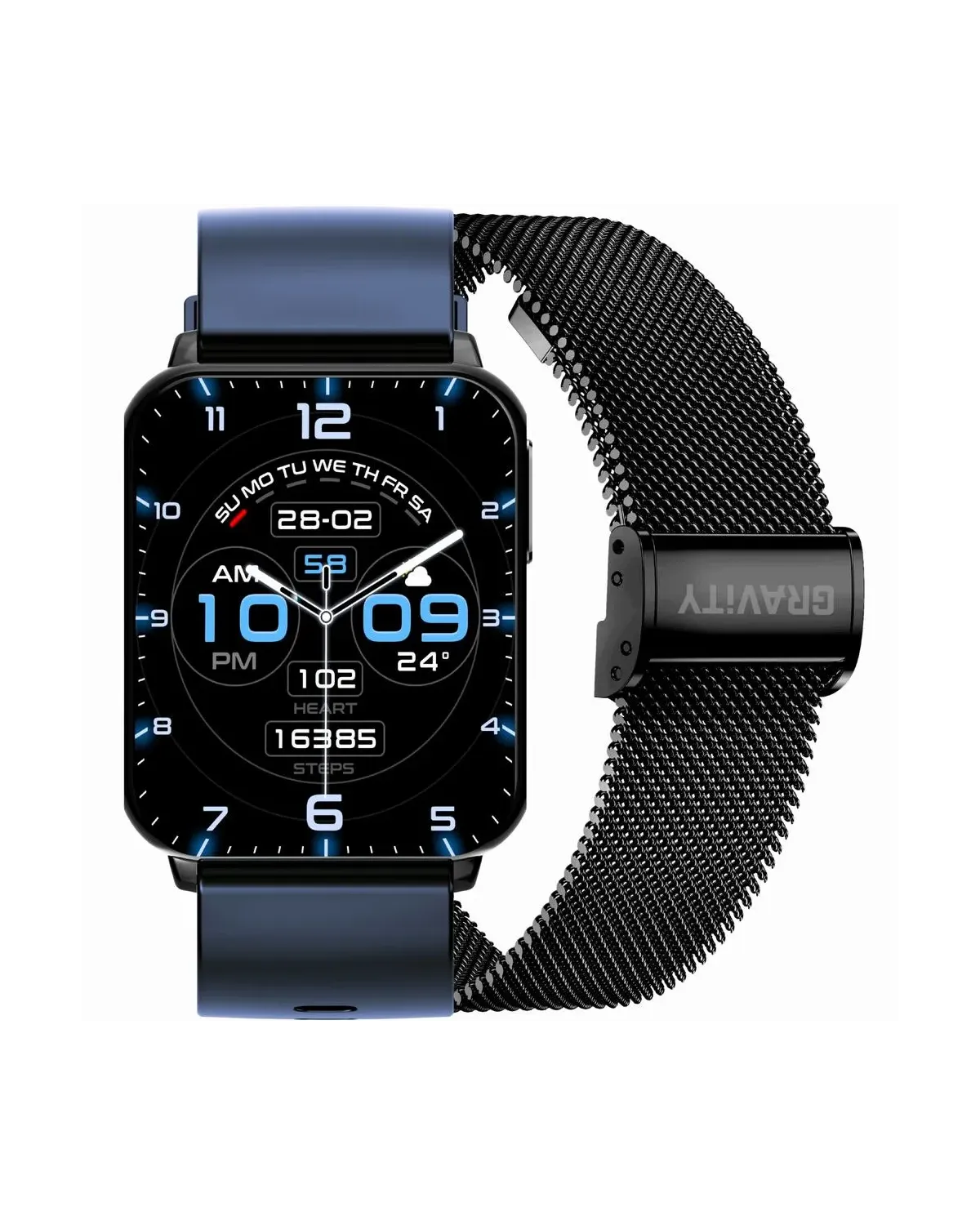SMARTWATCH UNISEX GRAVITY GT17-9 - AMOLED, DODATKOWY PASEK (sg038i)