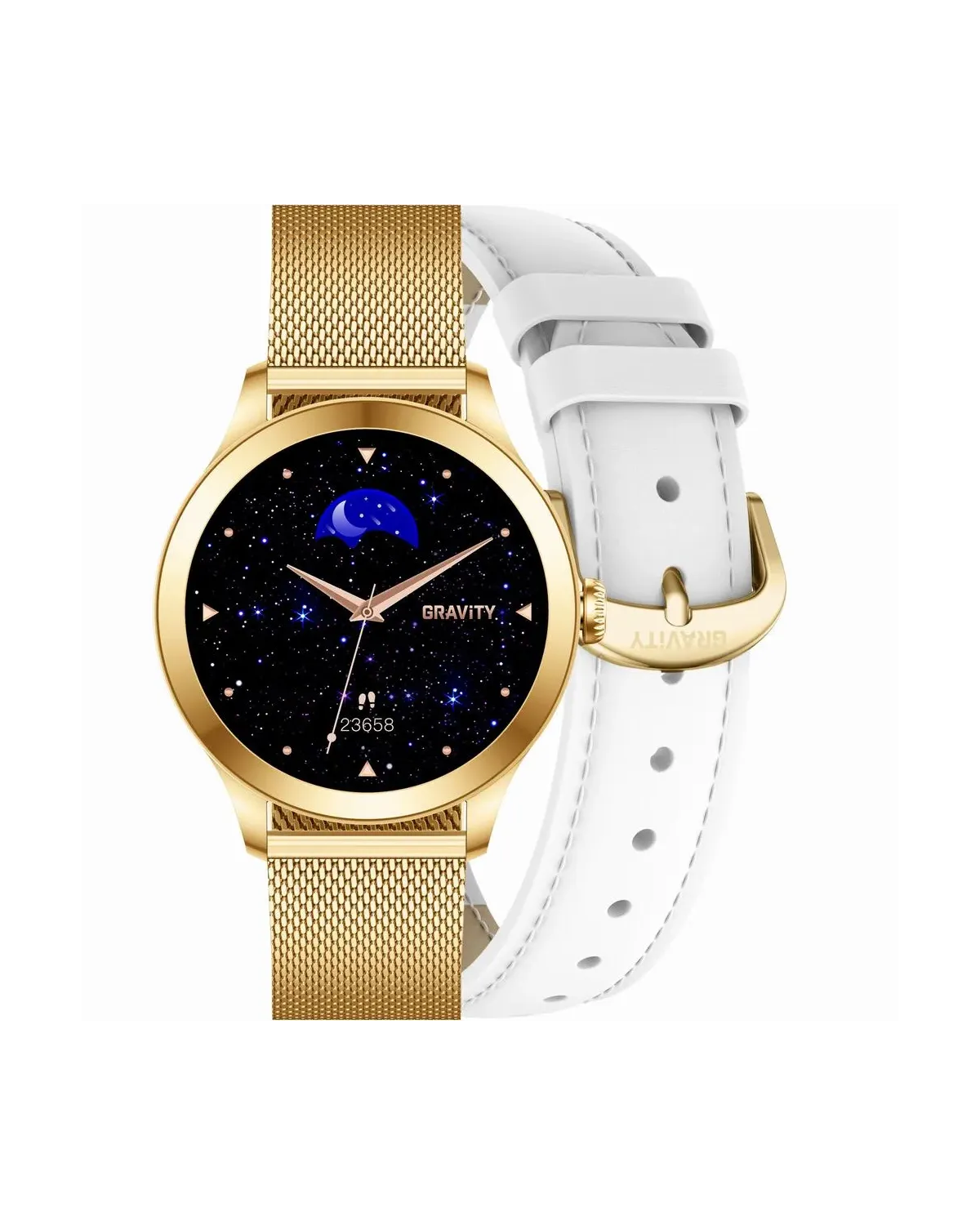 SMARTWATCH DAMSKI GRAVITY GT25-2 PRO -  AMOLED, DODATKOWY PASEK (sg039b)