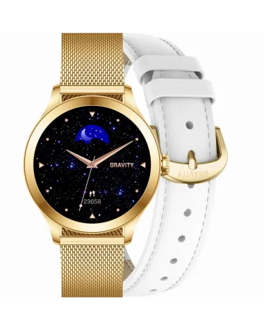 SMARTWATCH DAMSKI GRAVITY GT25-2 PRO -  AMOLED, DODATKOWY PASEK (sg039b)