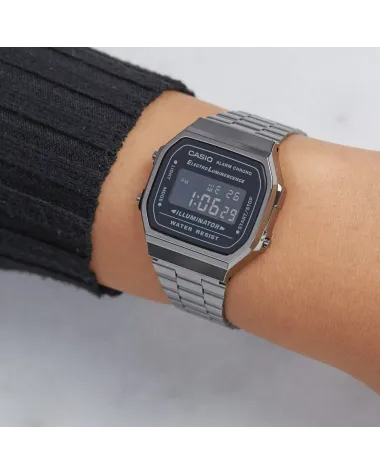 ZEGAREK MĘSKI CASIO A168WGG-1BDF (zd088d) - KLASYKA + BOX
