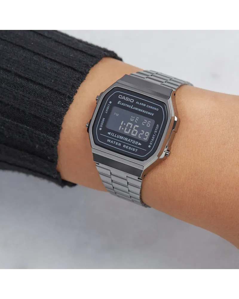 ZEGAREK MĘSKI CASIO A168WGG-1BDF (zd088d) - KLASYKA + BOX