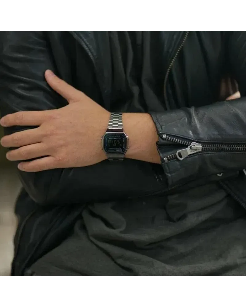 ZEGAREK MĘSKI CASIO A168WGG-1BDF (zd088d) - KLASYKA + BOX