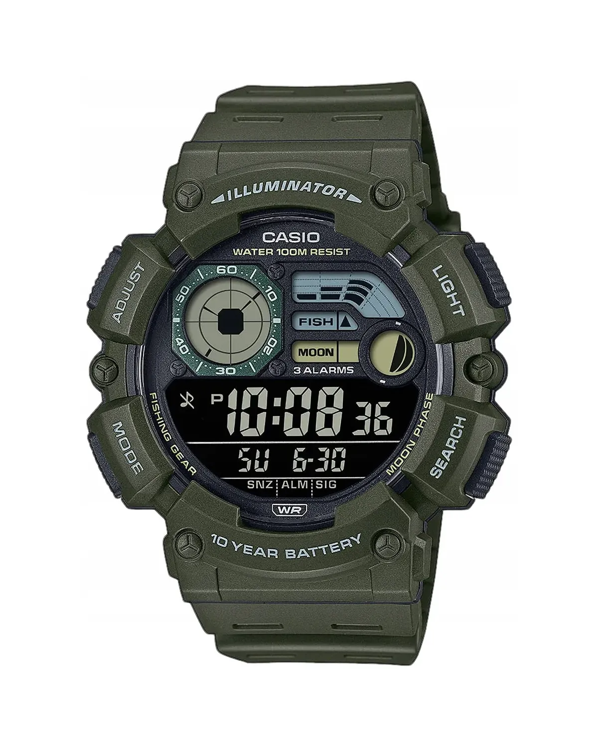ZEGAREK MĘSKI CASIO Digital Moonphase WS-1500H-3B + BOX